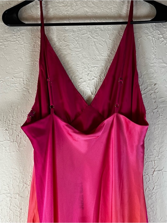 12th Tribe Mirabella Pink Satin Sorbet Maxi Dress - Picture 12 of 16